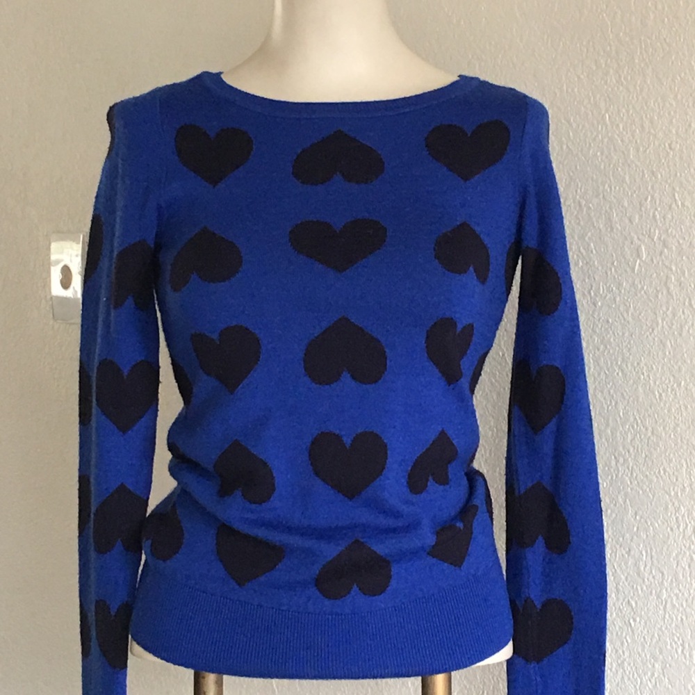 Heart print sweater